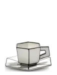 Serax - Espresso Cup + Saucer White/Black - Teetassid - ONE SIZE