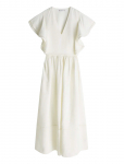 Tommy Hilfiger - Linen Frill Midi Ss Dress - P&otilde;lveni ja midi - 34