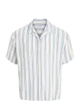Jack & Jones - Jjejeff Resort Stripe Shirt S/S Sn - L&uuml;hikeste varrukatega s&auml;rgid - L