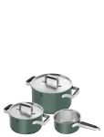 Zwilling - Grytset Pure 3 Delar + 2 Lock, Gr&ouml;n - Kastrulikomplektid - ONE SIZE