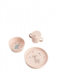 Done By Deer - Foodie Dinner Set W/Suction Celebration Powder - Tassid ja kruusid - PLATE:&Oslash; 18X H 3CM.BOWL:&Oslash; 12.5X H 5.5CM.CUP:&Oslash; 8X H 9CM