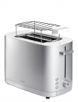 Zwilling - Br&ouml;drost Med Bull/Br&ouml;d V&auml;rmare, 2 Korta Fack, 1000W Silver - R&ouml;sterid - 2 S