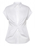 Lauren Ralph Lauren - Twist-Front Cotton Short-Sleeve Shirt - L&uuml;hikeste varrukatega - S