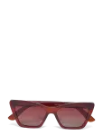 Pilgrim - Dakota Angular Cat-Eye Shaped Sunglasses Brown - Kassisilma p&auml;ikeseprillid - ONE SIZE
