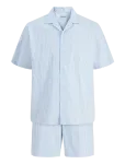 Jack & Jones - Jjmilo Seersucker Resort Shirt Ss Set Mp - Triibulised s&auml;rgid - XL