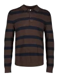 Lindbergh - Ecovero Striped L/S Polo - Pikkade varrukatega - M