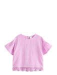 Lindex - Short-Sleeved Top In Cotton Gauze - L&uuml;hikeste varrukatega - 98