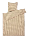 Juna - B&aelig;k&B&oslash;lge Bed Linen 150X210 Cm Caramel/Off-White Se - Voodipesukomplektid - 150X210;50X60CM