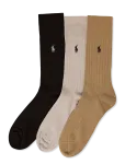Polo Ralph Lauren - Ribbed Cotton-Blend Trouser Sock 3-Pack - Tavalised sokid - 43-46