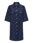 ONLY - Onlbella Wide Sleeves Print Dress Dnm - P&otilde;lveni ja midi - XL