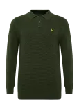 Lyle & Scott - Panelled Waffle Knitted Polo - Pikkade varrukatega - L