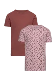 Minymo - Basic 33 -T-Shirt Ss (2-Pack) - L&uuml;hikeste varrukatega - 98