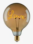 E3light - E3 Led Vintage 920 "Love" Base Down Golden Dimmable - Lambipirnid - &Oslash;12.5X17.4CM