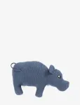 Smallstuff - Hippo Cushion, Knitted, Blue - Pehmed loomad - 41X 36X 10