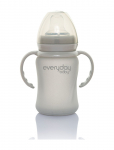 Everyday Baby - Glass Sippy Cup Healthy + Quiet Grey - Lutipudelid - 150 ml