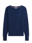 Tommy Hilfiger - Co Jersey Fine Gg Boat-Nk Ls Swt - Džemprid - XL