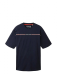 Tom Tailor - Printed Crewneck T-Shirt - L&uuml;hikeste varrukatega - XXL
