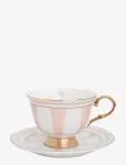 Hilke Collection - Cup With Saucer - Strisce Pink - Kastrulikomplektid - 22 CL