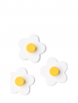 Kid's Concept - Hook Flower White 3 Pcs - Konksud ja riidepuud - ONE SIZE