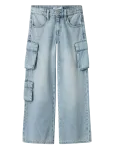 Name It - Nkfbella Wide Cargo Jeans 8772-Be Noos - Laiad teksad - 128