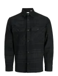 Jack & Jones - Jprrayle Melange Check L/S Overshirt Sn - Pealiss&auml;rgid - S