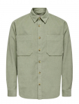 ONLY & SONS - Onsalp 2Pkt Washd Cord Ls Shirt Otl - Velvets&auml;rgid - XXL