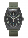 Timex - Expedition Field Post Automatic 39Mm Black Case Dk Green Dial Black Leather - Analoogkellad - 39 MM