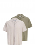 Jack & Jones - Jjesummer Linen Blend Resort Shirt 2Pkmp - L&uuml;hikeste varrukatega s&auml;rgid - XXL