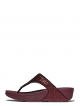 FitFlop - Lulu Crinkled-Shimmer Toe-Post Sandals - Pl&auml;tud - 42