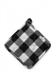 Midnatt - Pot Holder Checked B/W - Pajakindad - 20X20CM