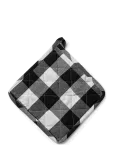 Midnatt - Pot Holder Checked B/W - Pajakindad - 20X20CM