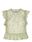 By Ti Mo - Lace Ruffle Top - Varrukateta - XS
