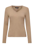 Lauren Ralph Lauren - Rib-Knit Long-Sleeve V-Neck Top - Džemprid - XL