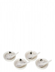 POLSPOTTEN - Bowl Undressed Set 4 - Serveerimiskausid - BOWL&Oslash;11.5X H5CM SPOON L12X W4X H2CM