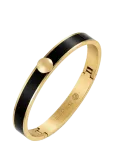 Bud To Rose - Capri Enamel Bracelet Black/Gold - K&auml;ev&otilde;rud - ONE SIZE