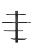 House Nordic - Anja - Wall Shelf, Oak, Black, 65X17,5X42,5 Cm - Riiulid - 17.5X80XH88CM