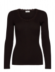 Rosemunde - Rwbabette Silk Ls U-Neck Lace T-Shirt - Pikkade varrukatega - S