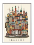 Martin Schwartz - Stockholm Small Poster - Linnad ja kaardid - A3