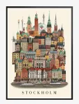 Martin Schwartz - Stockholm Small Poster - Linnad ja kaardid - A3