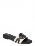 Lauren Ralph Lauren - Alegra Canvas-Leather Slide Sandal - Flat - 35.5