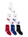 New Balance - Youth Active Crew Socks 6 Pack - Sokid - S