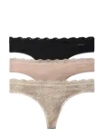 Calvin Klein - Thong 3Pk - Stringid - XL