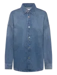 Calvin Klein Jeans - Relaxed Linen Denim Shirt Dayton - Pikkade varrukatega - XXS