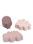 Done By Deer - Silicone Shapes 3 Pcs Happy Clouds Powder - Toidukarbid - CROCO:10X 5.5X H 4CM.CLOUD:8X 5X H 4CM.BALLOON:5.5X 5X H 4CM