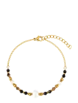 By Jolima - Bead Bracelet Brown - K&auml;eketid - ONE SIZE 15 cm