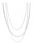 Timi Of Sweden - Matilde - Triple Chain Necklace Stainless Steel - Kett-kaelakeed - ONE SIZE 40 cm