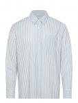 NEUW - Blurred Stripe Ls Shirt Oxford Blue - Oxfordi s&auml;rgid - XL