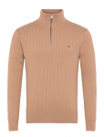 Tommy Hilfiger - Pima Ctn Cash Structure Zip Mock - Poolpika lukuga džemprid - XXXL