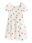 Lindex - Dress With Strawberries - L&uuml;hikeste varrukatega vabaajakleidid - 116