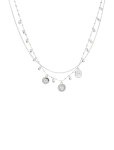 Pilgrim - Veronica Coins & Crystal Necklace Silver-Plated - Statement kaelakeed - ONE SIZE